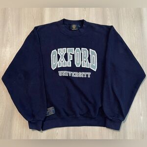 Vintage Official Licensed Oxford University Spellout Crewneck Sweater 
Mens Med